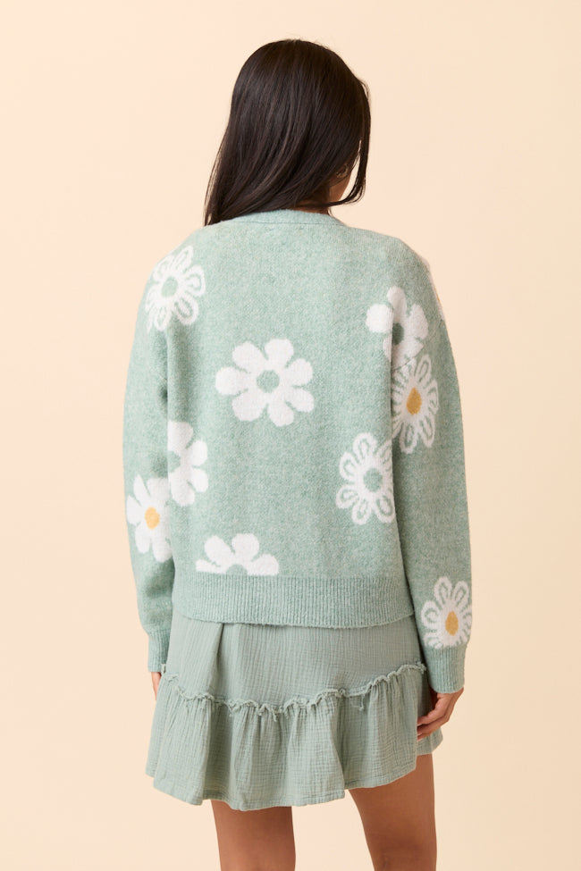 Glenda Green Multi Floral Cardigan-Sunny Prom
