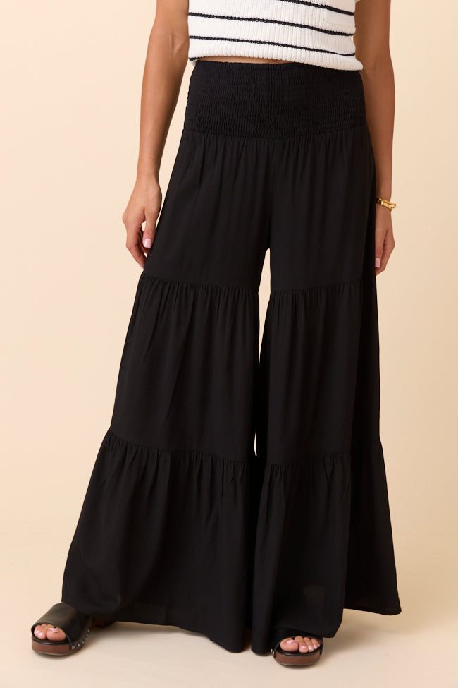 Eliza Black Wide Leg Pants-Sunny Prom