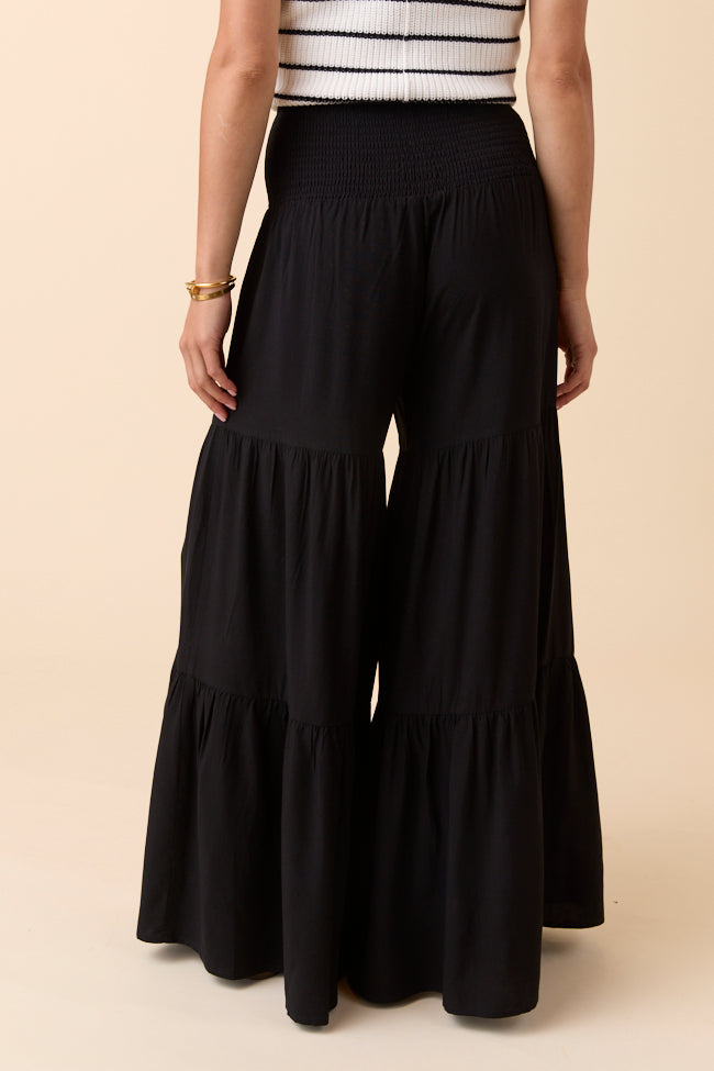 Eliza Black Wide Leg Pants-Sunny Prom