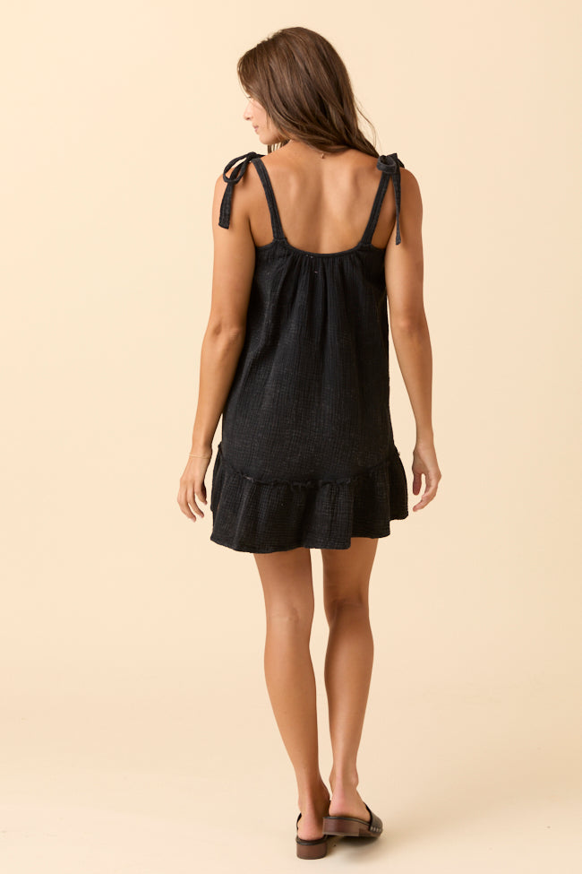Vera Black Mini Dress-Sunny Prom
