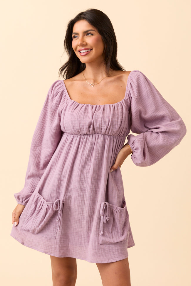 Veronica Lavender Mini Dress-Sunny Prom