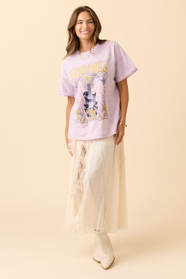 Zutter Rock N' Roll Lavender Graphic Tee-Sunny Prom