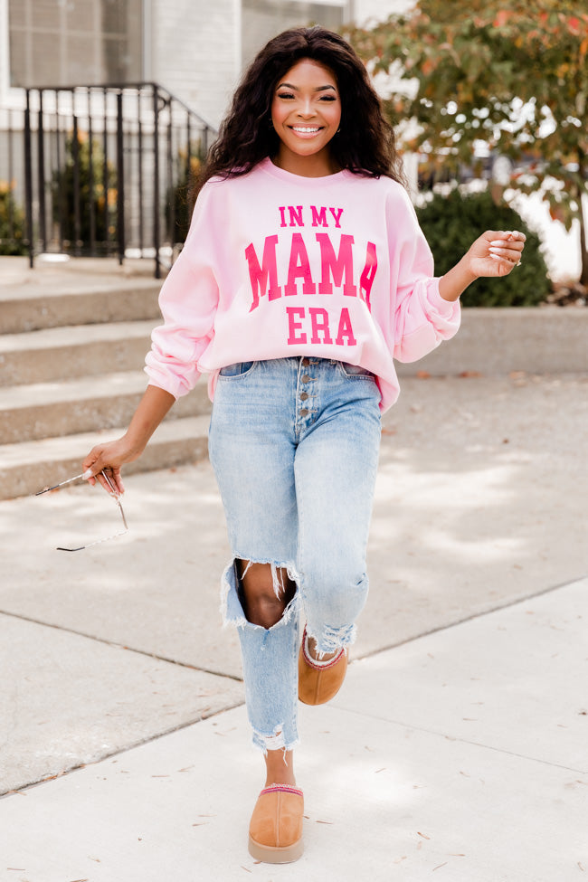 In My Mama Era Light Pink Graphic Sweatshirt SALE-Sunny Prom