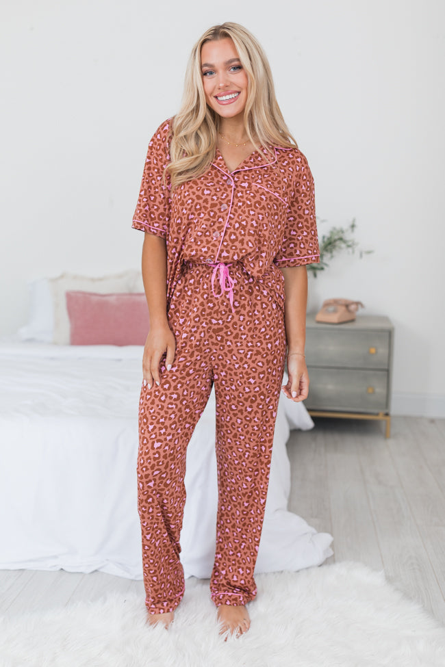 Under The Stars In Pink Catwalk Couture Bamboo Short Sleeve Pajama Top FINAL SALE-Sunny Prom