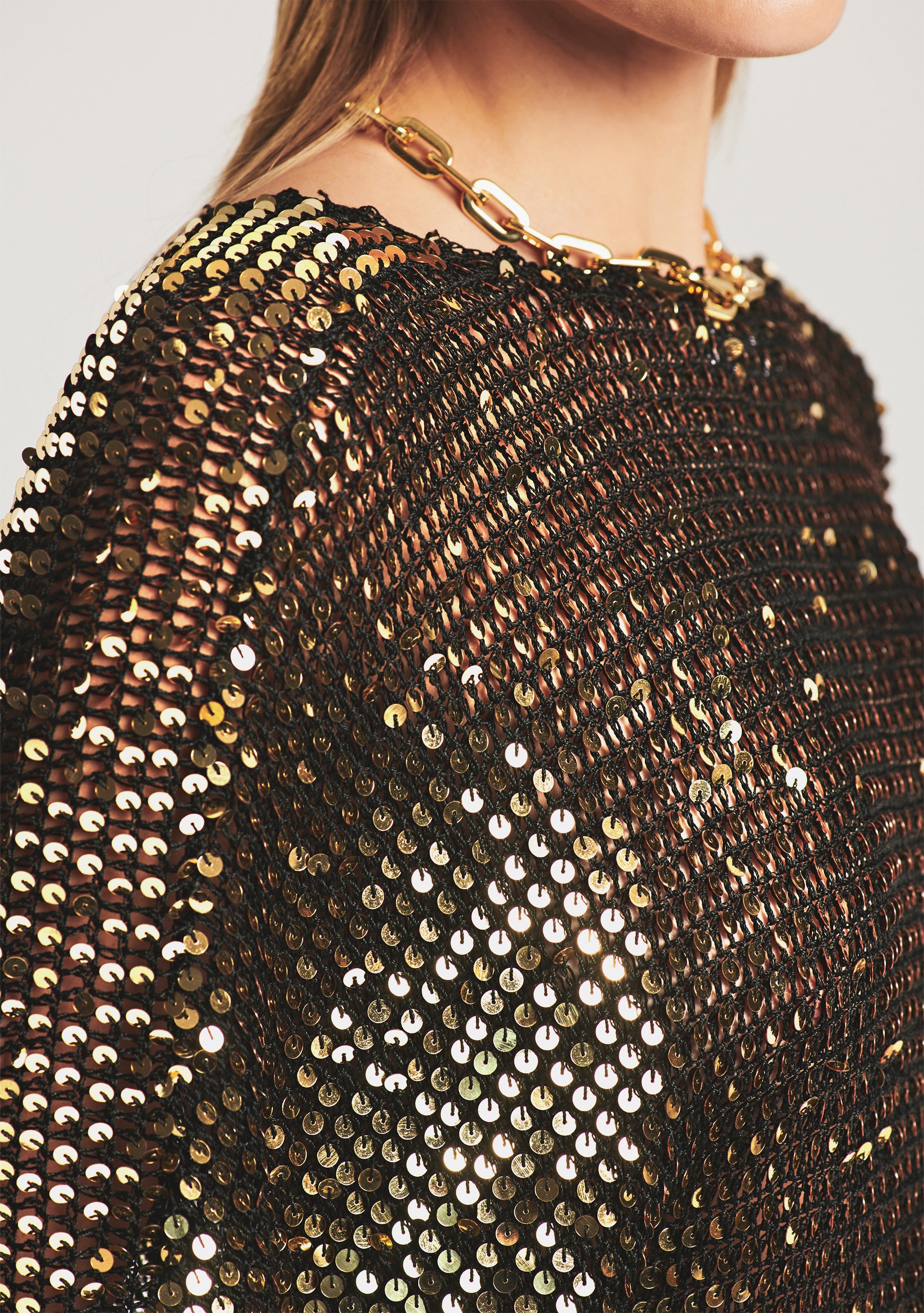 Lucia Sequin Crochet Dress-Sunny Prom