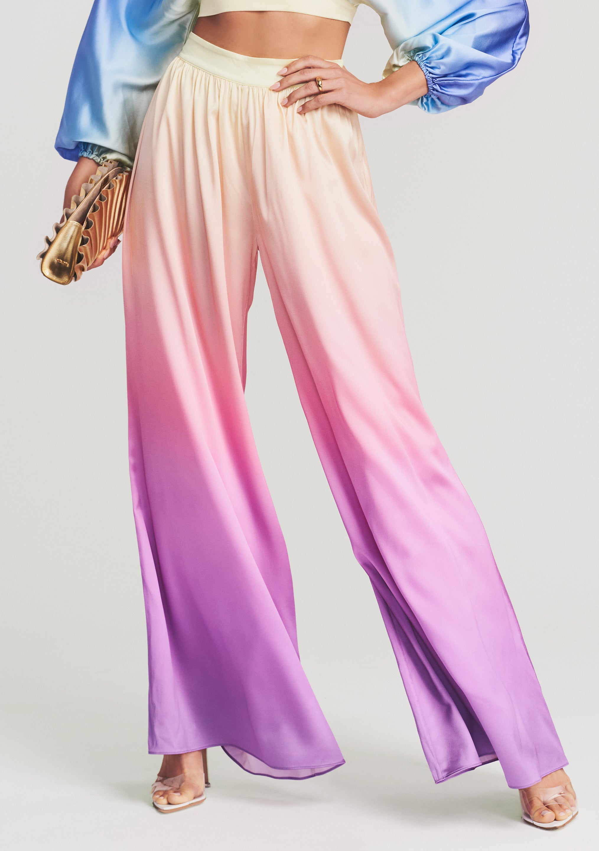Delia Silk Pant-Sunny Prom