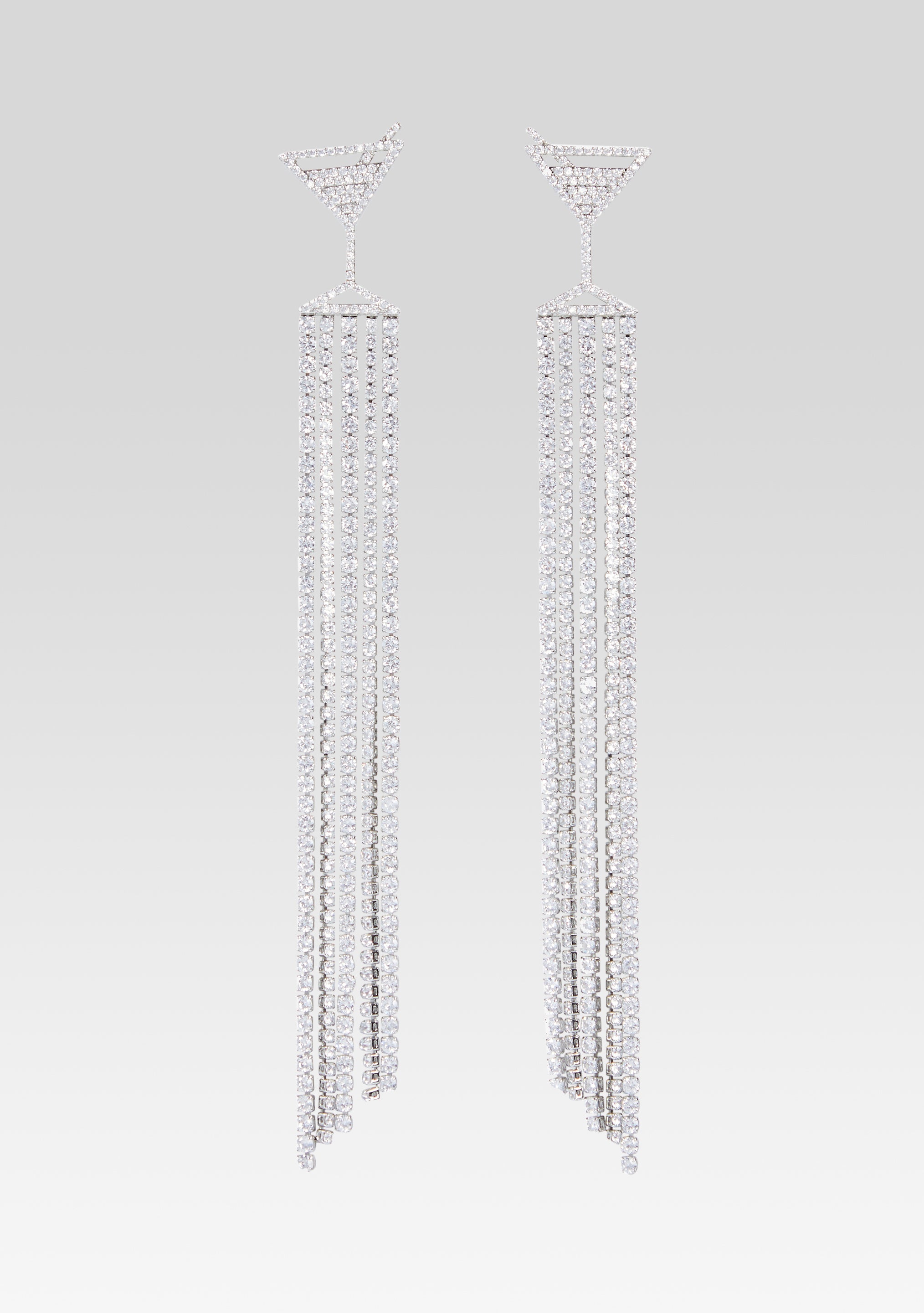 Martini Drop Crystal Earring-Sunny Prom