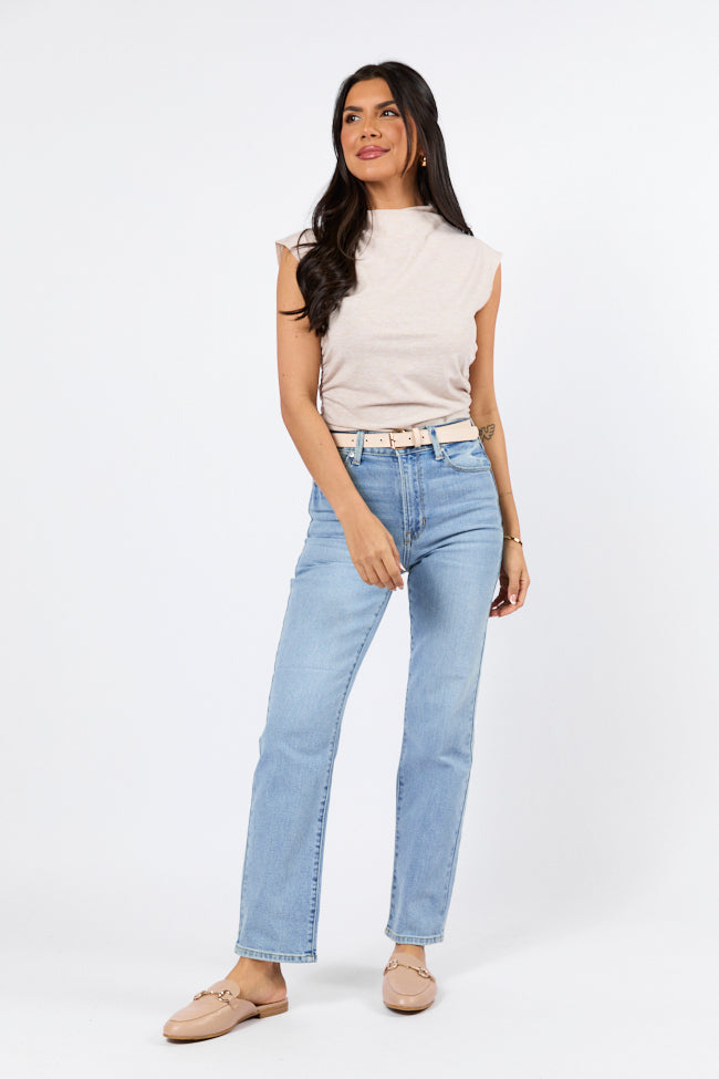 Eden Light Wash Straight Leg Jean SALE-Sunny Prom