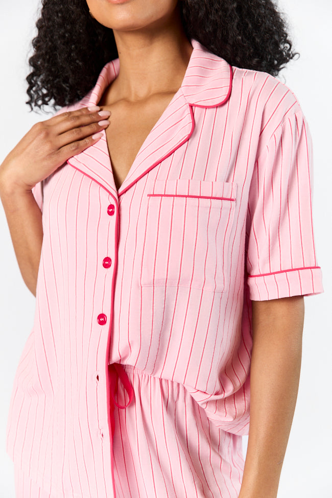 Good To Get Away Pink and Red Stripe Top FINAL SALE-Sunny Prom