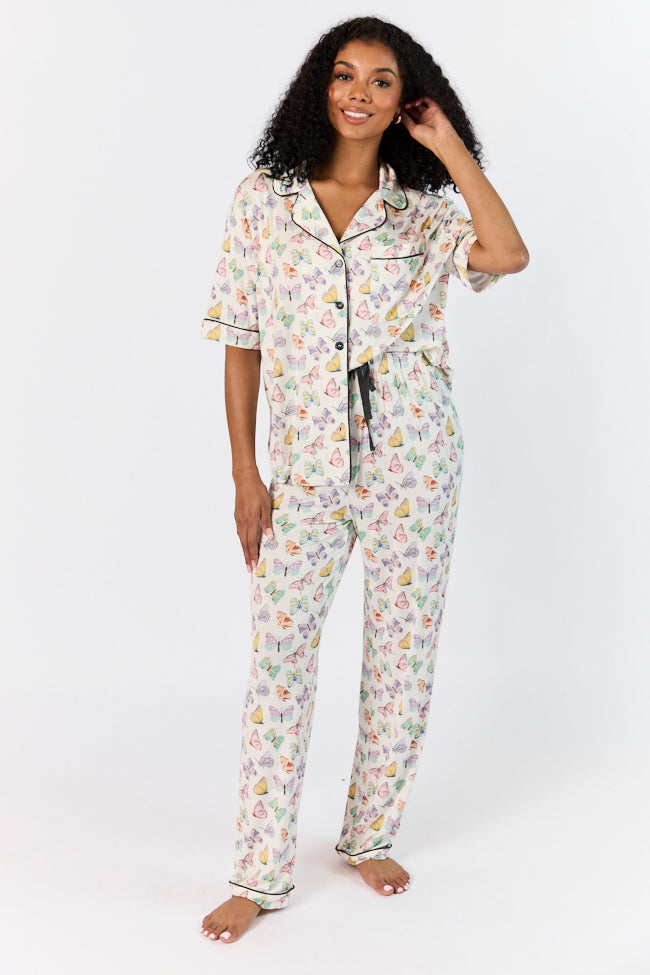 Good To Get Away Butterfly Pajama Pants FINAL SALE-Sunny Prom