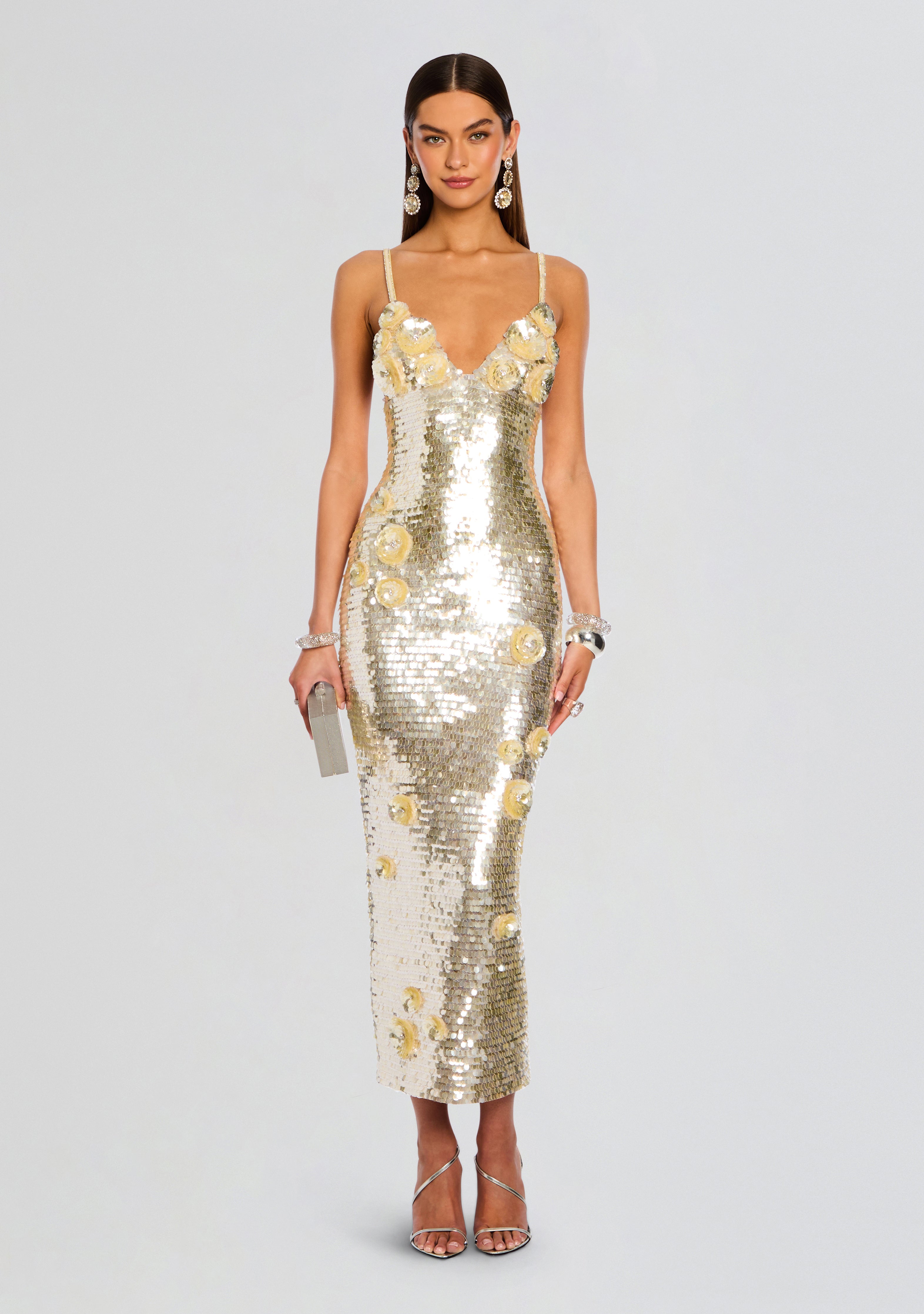 Ines Embroidered Dress-Sunny Prom