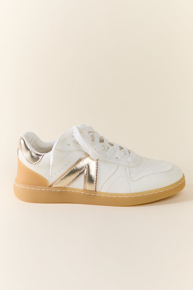 Vesta Metallic Gold Sneakers-Sunny Prom