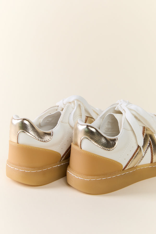 Vesta Metallic Gold Sneakers-Sunny Prom