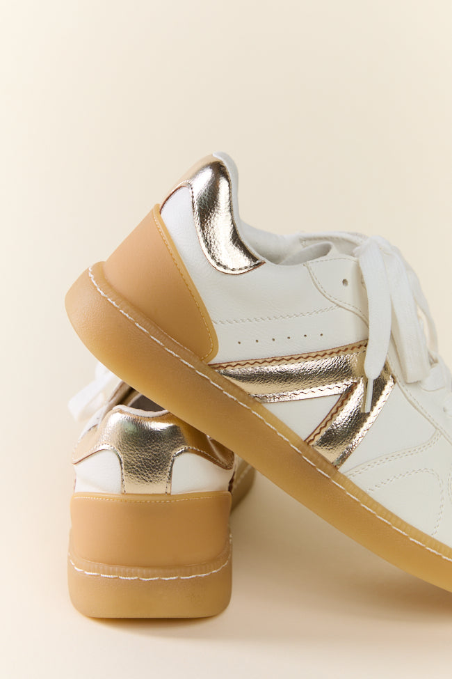 Vesta Metallic Gold Sneakers-Sunny Prom