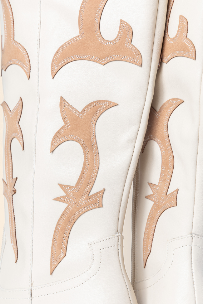 Adriana Beige Cowboy Boots SALE-Sunny Prom