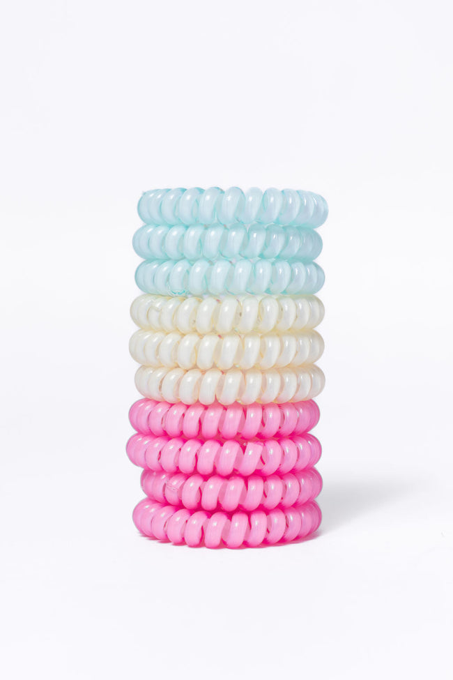 Rainbow Rubber Hair Ties Set FINAL SALE-Sunny Prom