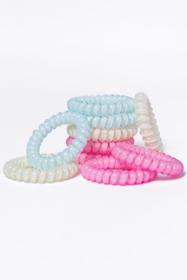 Rainbow Rubber Hair Ties Set FINAL SALE-Sunny Prom