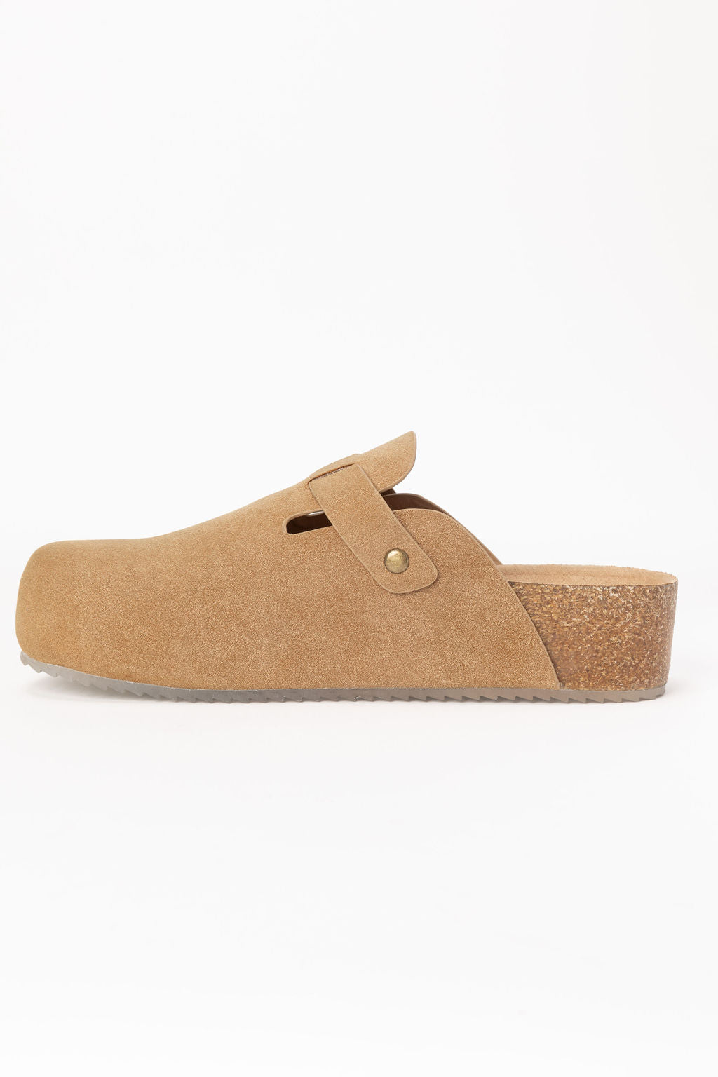 Elyse Suede Taupe Clogs FINAL SALE-Sunny Prom