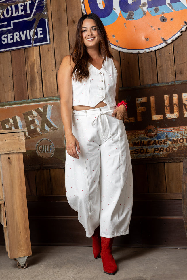 Eileen Bow Printed Barrel Jeans-Sunny Prom