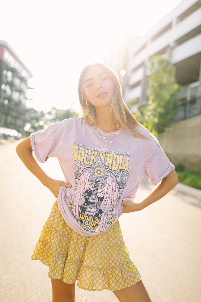 Zutter Rock N' Roll Lavender Graphic Tee-Sunny Prom