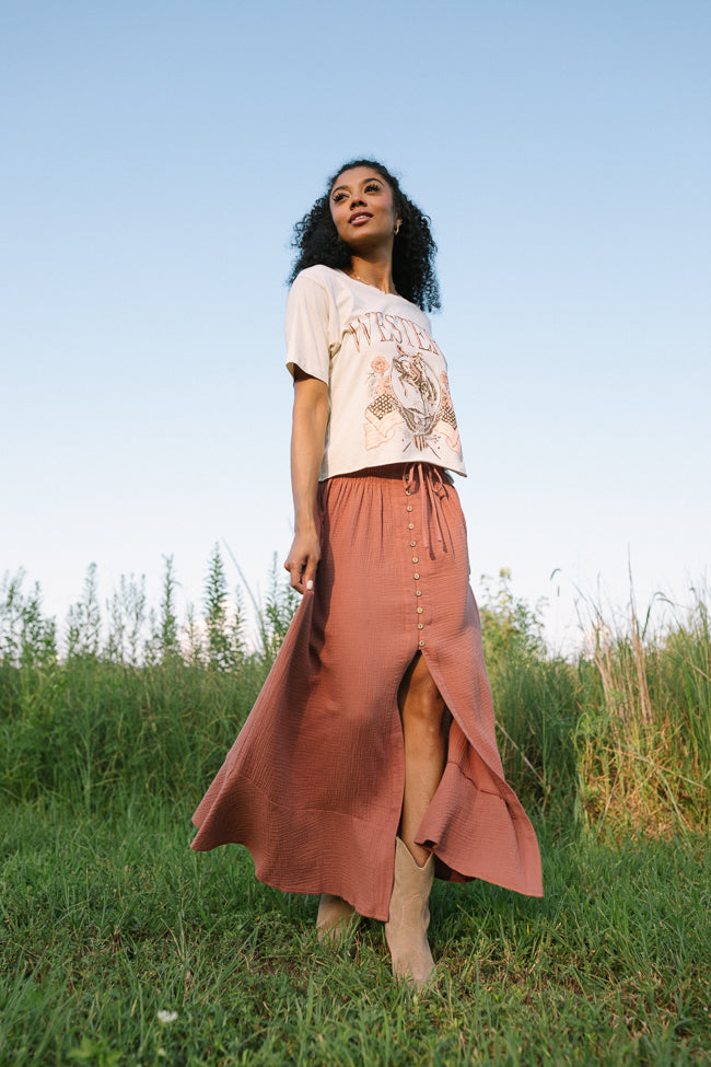 Ember Toffee Maxi Skirt-Sunny Prom