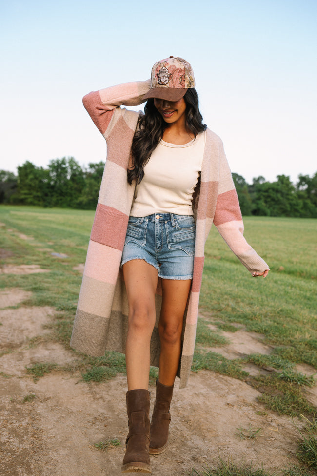 Hollis Stripe Maxi Cardigan-Sunny Prom