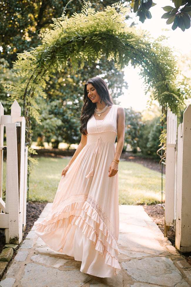 Lucky To Have You Taupe Sleeveless Maxi Dress-Sunny Prom