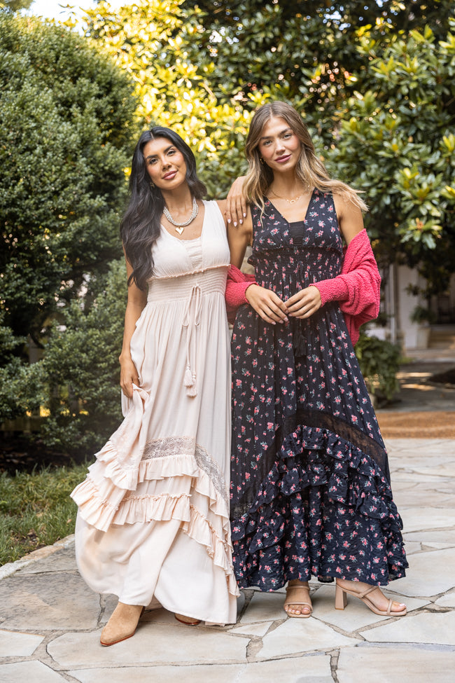 Lucky To Have You Taupe Sleeveless Maxi Dress-Sunny Prom