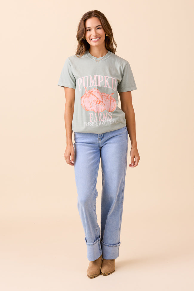 Pumpkin Farms Light Green Graphic Tee SALE-Sunny Prom