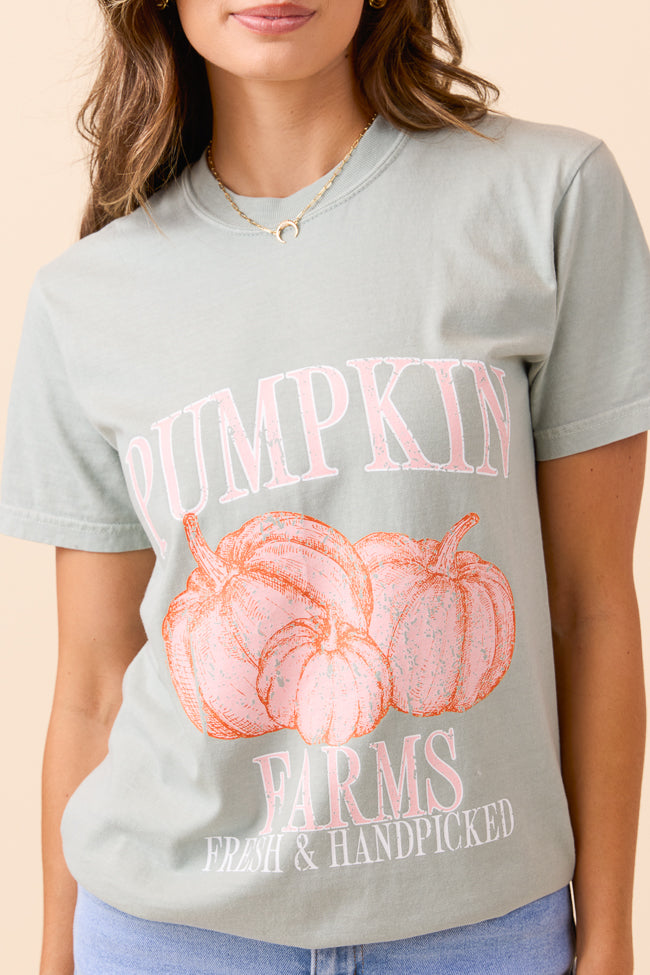 Pumpkin Farms Light Green Graphic Tee SALE-Sunny Prom