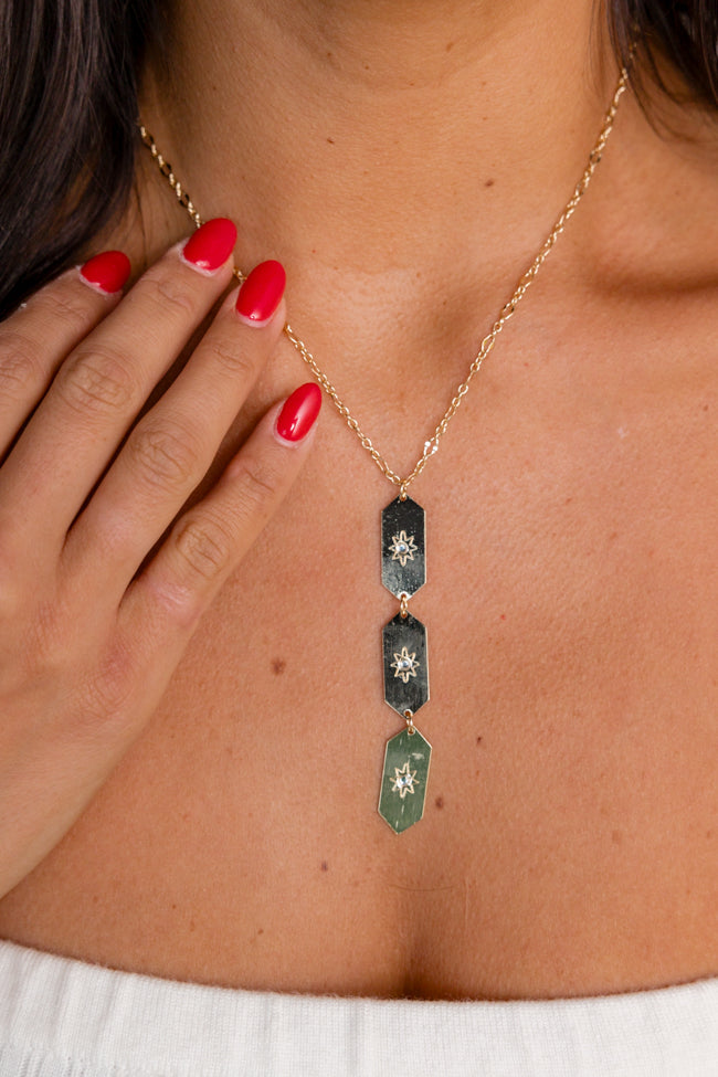 Gold Star Plated Drop Necklace FINAL SALE-Sunny Prom