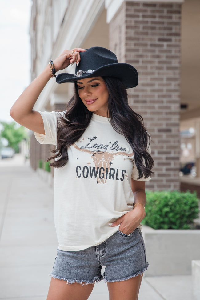 Long Live Cowgirls Ivory Graphic Tee SALE-Sunny Prom