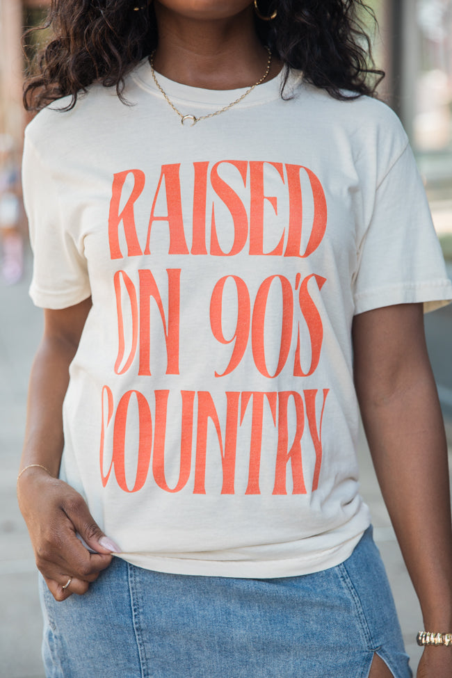Raised On 90s Country Ivory Graphic Tee SALE-Sunny Prom