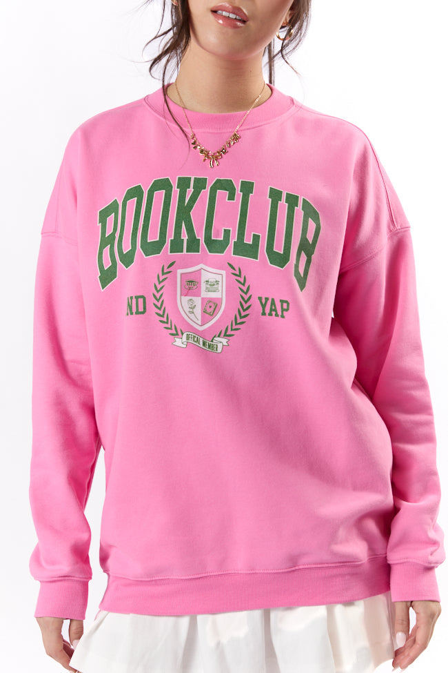 Book Club Pink Graphic Sweatshirt SALE-Sunny Prom