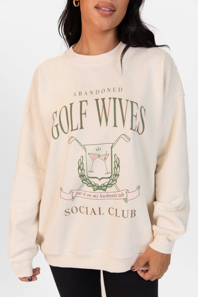 Golf Wives Cream Graphic Sweatshirt SALE-Sunny Prom
