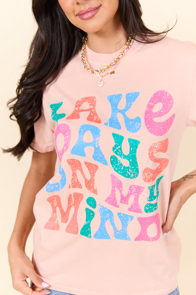Lake Days On My Mind Orange Graphic Tee SALE-Sunny Prom