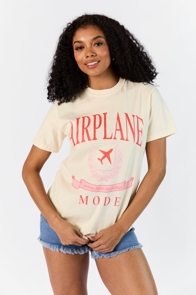 Airplane Mode Ivory Graphic Tee SALE-Sunny Prom