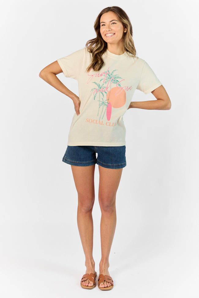 Surf & Sun Club Ivory Comfort Color Graphic Tee SALE-Sunny Prom