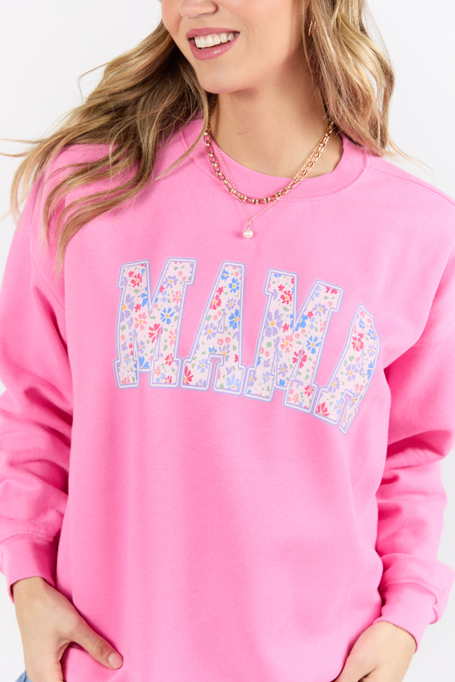 Mama Floral Pink Graphic Sweatshirt SALE-Sunny Prom