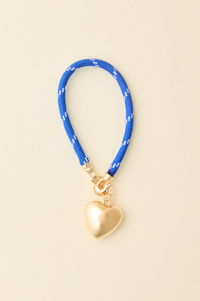 Lea Blue Puff Heart Bracelet-Sunny Prom