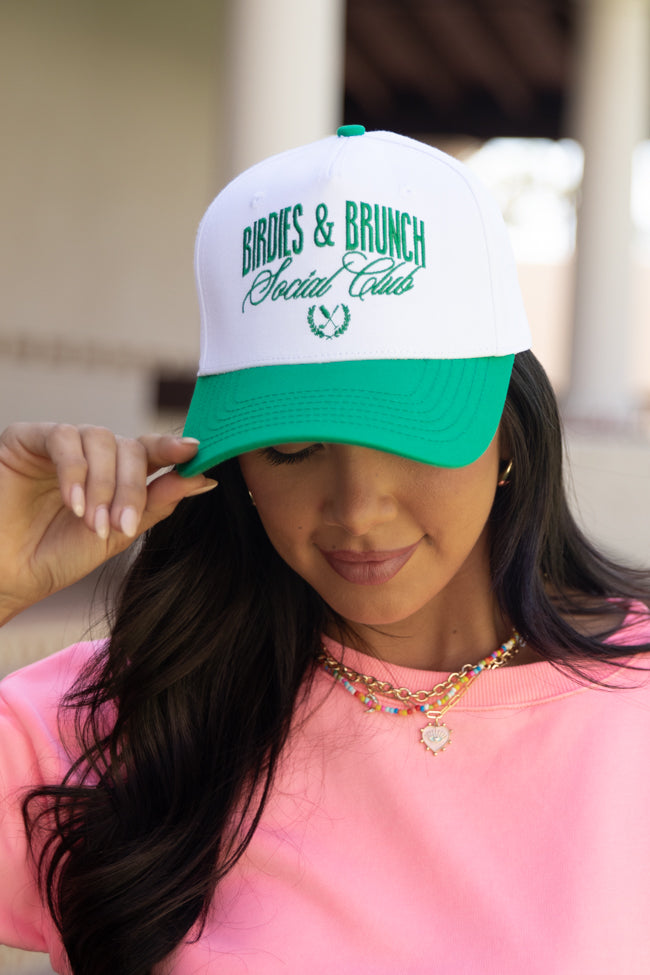 Birdies & Brunch Green Trucker Hat SALE-Sunny Prom