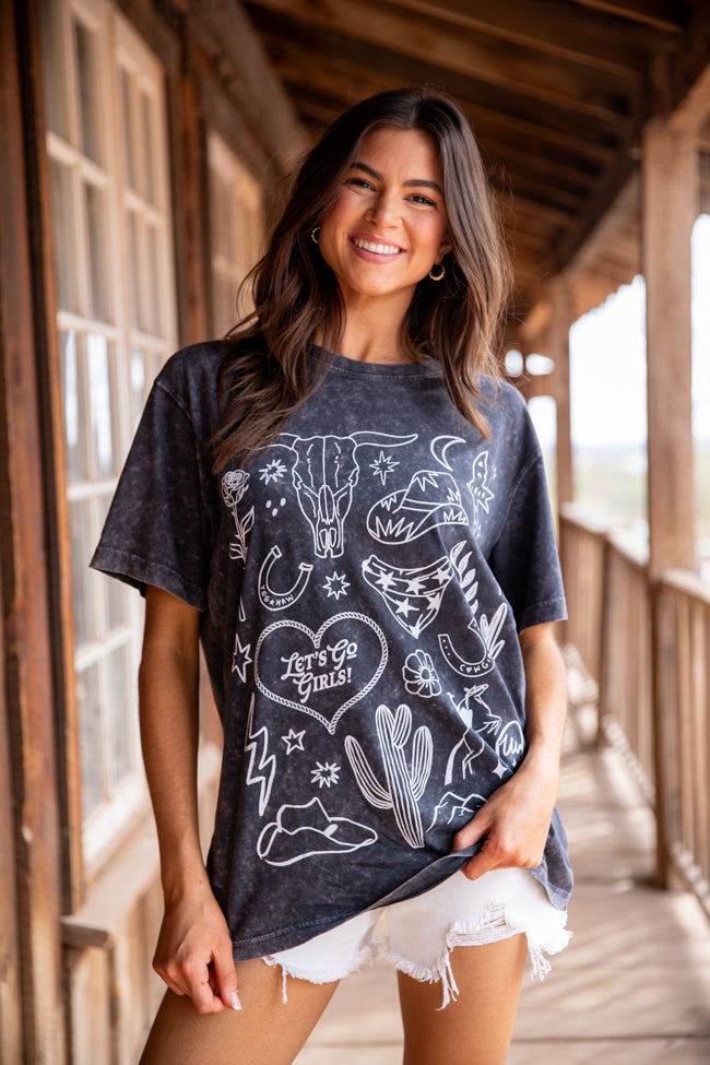 Zutter Western Black and White Graphic Tee SALE-Sunny Prom