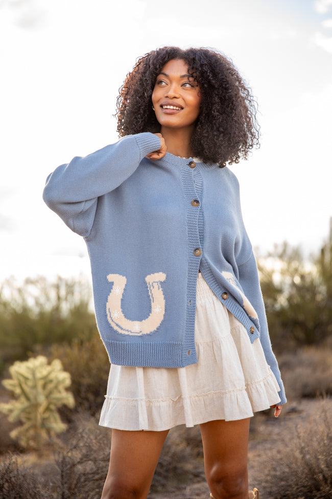 Golden Stirrups Horseshoe Cardigan-Sunny Prom