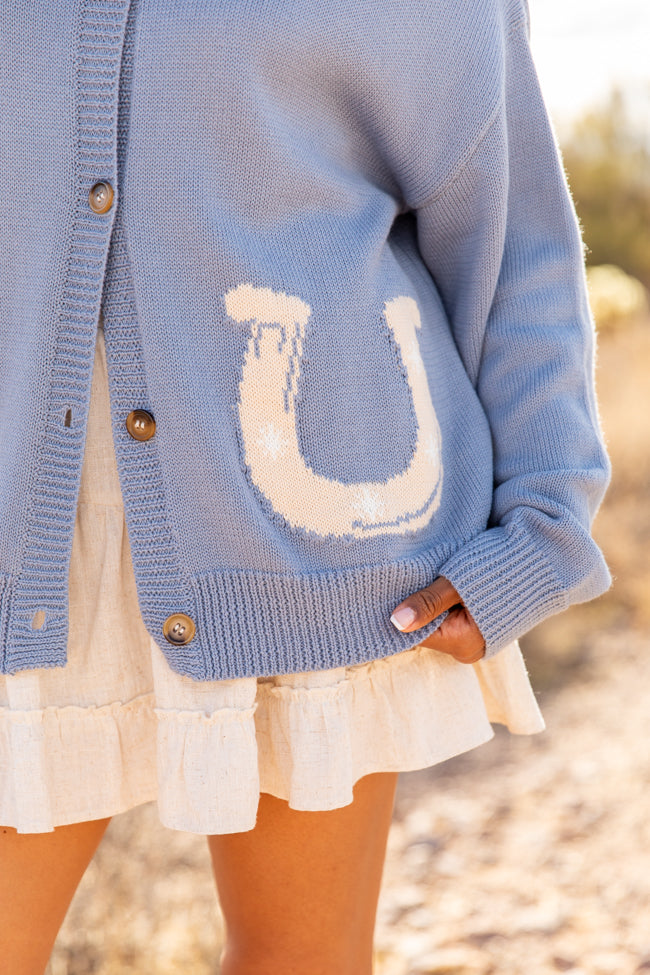 Golden Stirrups Horseshoe Cardigan-Sunny Prom