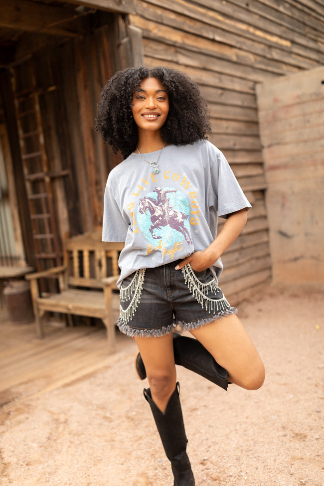 Zutter Long Live Cowboys Grey Graphic Tee SALE-Sunny Prom