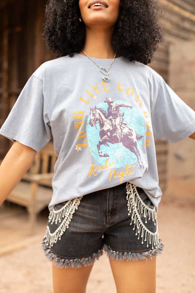 Zutter Long Live Cowboys Grey Graphic Tee SALE-Sunny Prom
