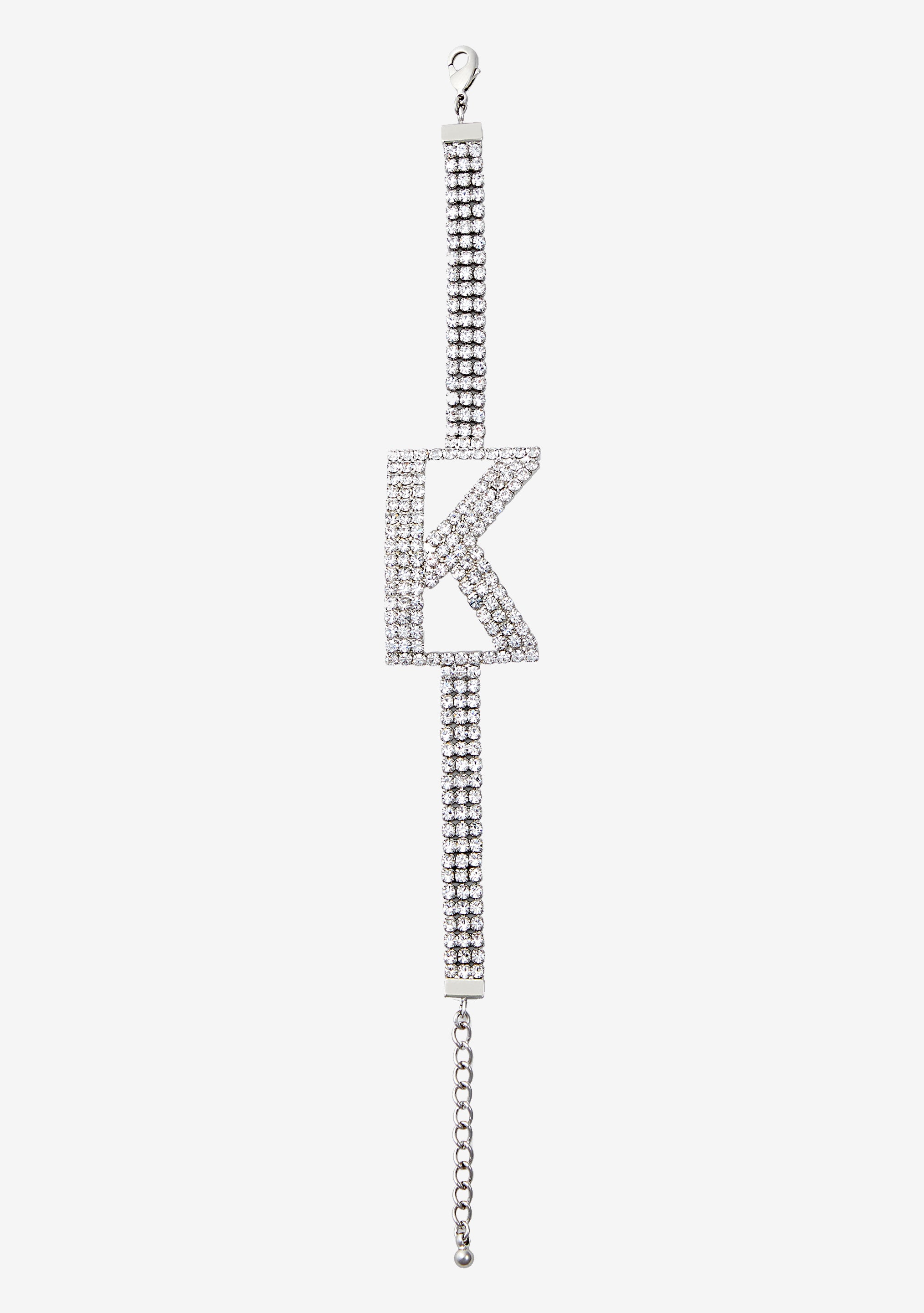 Rhinestone Alphabet Letter Bracelet-Sunny Prom