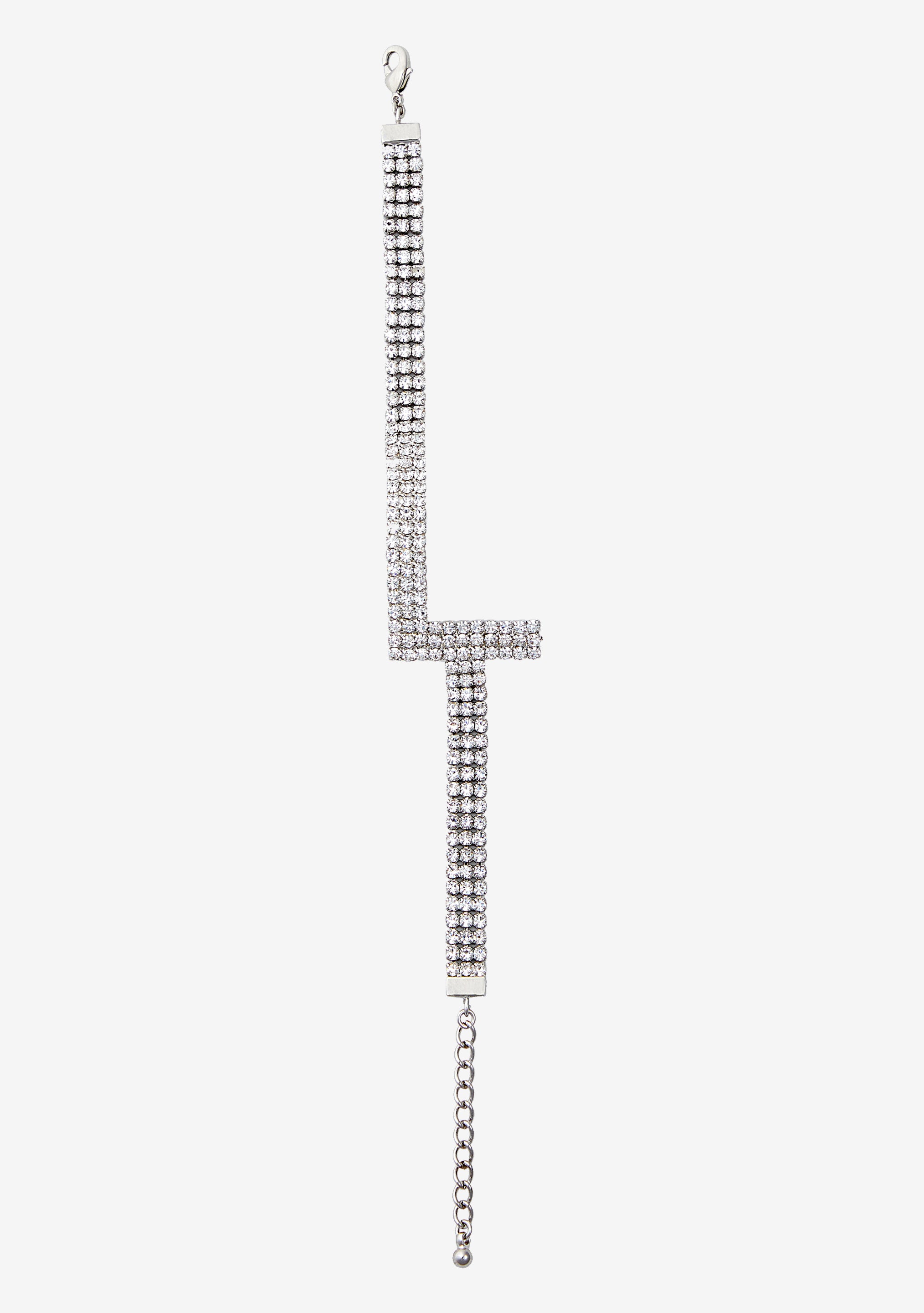 Rhinestone Alphabet Letter Bracelet-Sunny Prom