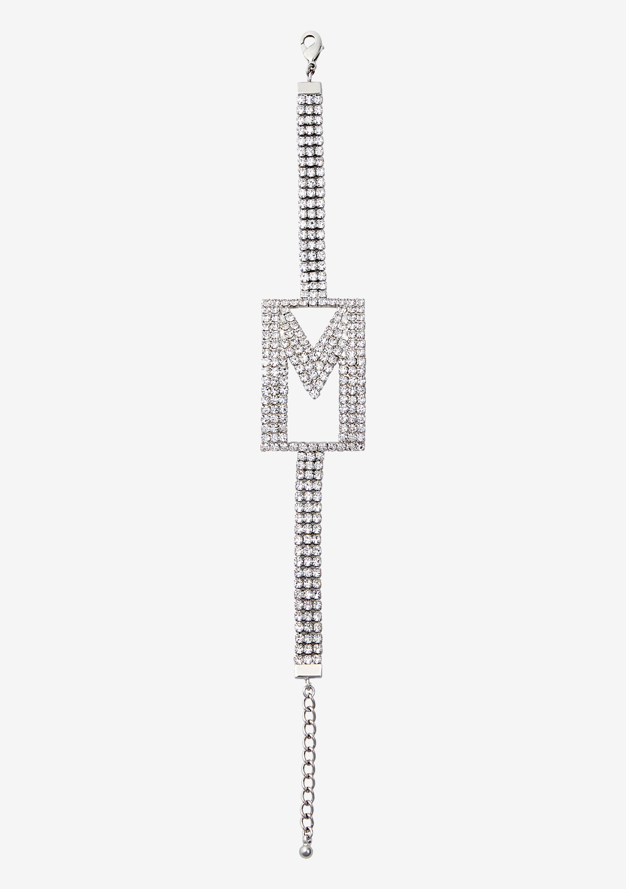 Rhinestone Alphabet Letter Bracelet-Sunny Prom