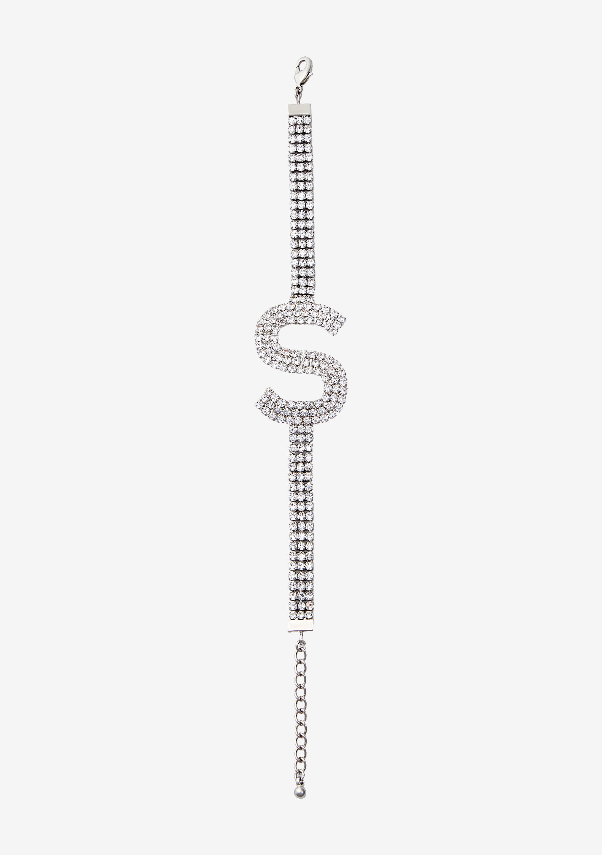 Rhinestone Alphabet Letter Bracelet-Sunny Prom